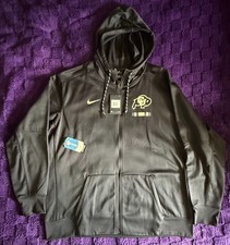 Colorado Buffaloes Nike Team DNA Performance Full Zip Hoodie Black 3XL NWT picture
