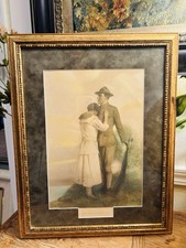 Antique Power O'Malley Print WWI Soldier Wife May God be with You Morris Bendien picture