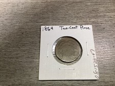 1864 Two Cent Piece Civil War Era US Copper Coin in Fine Condition 081524 07te picture