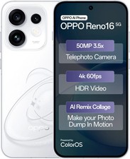 Oppo Reno16 5G 8GB/256GB Starry White 50MP Camera Snapdragon 7 Gen 4 picture