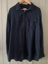 Sonoma Men’s Navy Blue Button-Up Flannel Shirt – XL picture