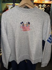 2026 Disney Parks WDW Mickey Minnie Teacup Grey Sweatshirt Adult Sizes NWT picture