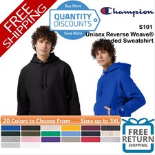Champion Unisex Reverse Weave Hooded Sweatshirt Pouch Pocket Up To 3XL S101 picture
