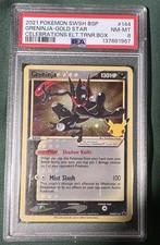 2021 POKEMON SWSH BLACK STAR PROMO #144 GRENINJA-GOLD PSA 8 #SWSH144 CELEBRATION picture