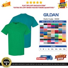 Gildan Men's Premium Heavy Cotton Plain Solid Short Sleeve Blank T-Shirt - 5000 picture