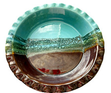 NEHER 2017 PIE DISH WITH RECIPE TEAL & BROWN 11