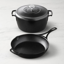 Lodge Blacklock Triple Seasoned Cast-Iron 3-Piece Dutch Oven and Skillet S|47558 picture