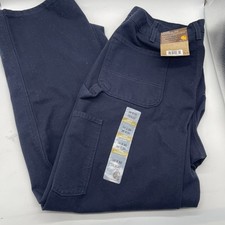 NWT Carhartt Duck Carpenter Pants B11 MDT Blue Loose Fit Mens Size 38x30 picture