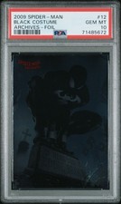 2009 Spider-Man Archives #12 Black Costume Archives-Foil PSA 10 picture