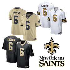 NWT Men's Saints #6 Tyler Shough Gold/Black/White Limited Stitched Player-Jersey picture