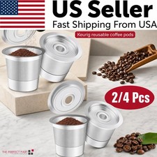 2/4 Pack K Cup Reusable Coffee Pods for Keurig: Stainless Steel Refillable K Cup picture