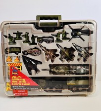 Vintage 1999 Fast Lane Die Cast Toys’ R Us Military Play Set With Carry Case picture