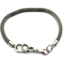 Brighton Glam Mesh Charms/Beads Bracelet W/  Non-Brand Flower Clasp 8.5 Inches picture
