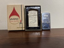1976 Slim Zippo - Untested-In Original Box - # 1615 H.P. RIBBON Rare Collectable picture