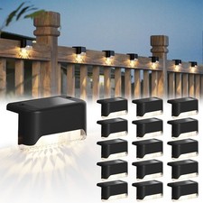 8/16 Pack Solar Fence Lights LED Outdoor Garden Yard Step Deck Stairs Wall Lamps picture