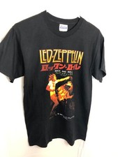 Rare Vtg 2007 Led Zeppelin Japan Tour 45 Tee Shirt Rock Mens S Deadstock Hanes picture