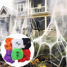 Halloween Spider Web - Super Stretch Cobweb With Fake Spiders Decor US picture
