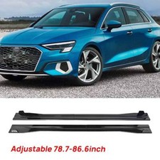 2.2m/2m For AUDI A3 A4 A5 A6 Side Skirts Splitter Spoiler Body Extension Black picture