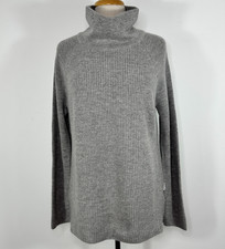 New Vince. Wool Cashmere Funnel Neck Size Zipper Gray Sweater Women's Size L picture