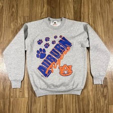Vintage Auburn Tigers Sweatshirt Mens Large Gray NCAA Football Made USA 90s picture