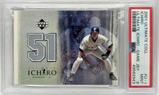 2001 UD Ultimate Collection Rookie Game Jersey #U-I Ichiro Suzuki RC SP GU PSA 9 picture