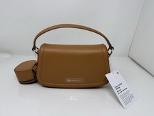 NWT Authentic LULULEMON CACTUS Brown Leather Crossbody Bag & Air Pods Holder picture