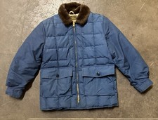Vintage Eddie Bauer Goose Down Puffer Coat Fur Collar Mens XL Outdoor Hunting picture