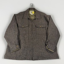 Orvis Wool Jacket Mens XL Zip Field Coat Gray Tweed picture
