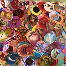 75 Vintage 1990s POGs + 2 Slammers – Custom Mystery Lot – Uncommon & Rare POGs picture