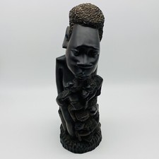 ANTIQUE AFRICAN FAMILY TREE CARVED PRIMITIVE TRIBAL STATUE SCULPTURE VINTAGE picture