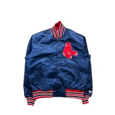 Starter Vintage MLB Boston Red Sox 80's Style Satin Bomber Jacket Size Medium picture