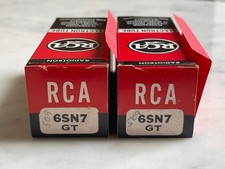 Matched Pair RCA 6SN7GT Vintage Tubes NOS NIB 1955 Bottom Getter Hickok Tested picture