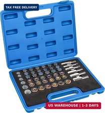114PCS Oil Pan Drain Plug Repair Kit Metric Thread Repair Tool M13-M22 Sizes picture