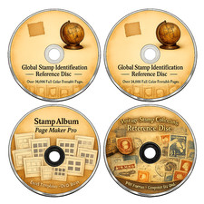 Worldwide Stamp Reference 4‑Disc Set – 34,000 Full‑Color Printable Pages picture