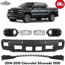 Front Bumper Paintable & Fog Lights Kit For 2014-2015 Chevrolet Silverado 1500 picture