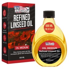 U.S. Art Supply Refined Linseed Oil, 500ml picture