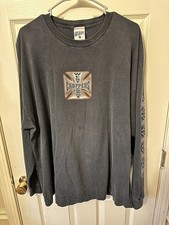 Vtg West Coast Choppers Long Sleeve T-Shirt Mens 2XL Black Long Beach Jesse Who picture