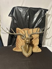 1880-1920 Brass Wall-Mounted Dear Head Decorative Mount picture