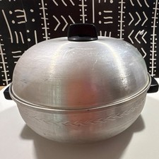Vintage Westbend 3Pc Aluminum Serving Oven Bun Warmer Vented Lid picture