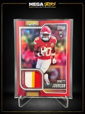 2026 Topps Flagship Football Emmett Johnson Rookie Patch Relic Red /5 Chiefs RC picture