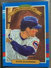 1991 Donruss Diamond Kings Ryne Sandberg #14 Color Match Gradeable Investment SP picture