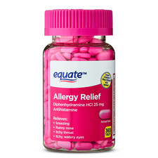 New Equate Allergy Relief Tablets with Diphenhydramine Hcl 25mg, 365 Count picture