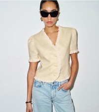 Reformation Bess Linen - XS - Sugar color - New picture