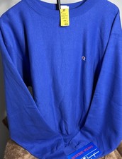 1980s Royal Blue Champion Reverse Weave L Warmup Sweat NWT Deadstock Made In USA picture