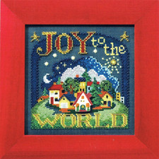 MILL HILL Buttons Beads Kit Counted Cross Stitch JOY TO THE WORLD Ceramic Button picture