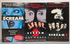 Scream #1 #2 #3 (VHS, 1996) Drew Barrymore Blue Cover Variant 😱 Horror Movie picture