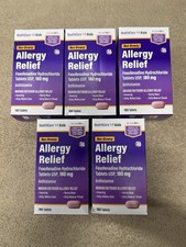 5x HealthCareAisle Allergy Relief Non-Drowsy Fexofenadine 180 Tablets Each 01/27 picture