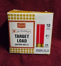 Vintage Sears Ted Williams 12 Gauge Target Load Shotgun Shells — Full Box of 25 picture
