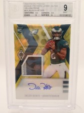 2020 Panini Phoenix - RPA Rookie Auto Jersey Jalen Hurts #RJA-JA Prime Yellow picture