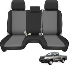 Truck Bench Seat Cover Compatible with 2005-2014 Toyota Tacoma, Black and Charco picture